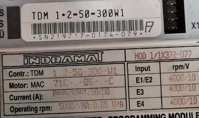 INDRAMAT, TDM 1.2-50-300-W1, gebraucht