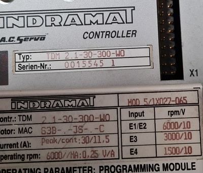 INDRAMAT, TDM 2.1-30-300-W0, gebraucht