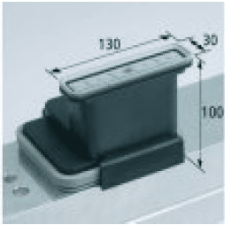Blocksauger VCBL-K2-L-LED,   130 x 30 x 100 (längs) / IMA Artikel-Nr. 10754110